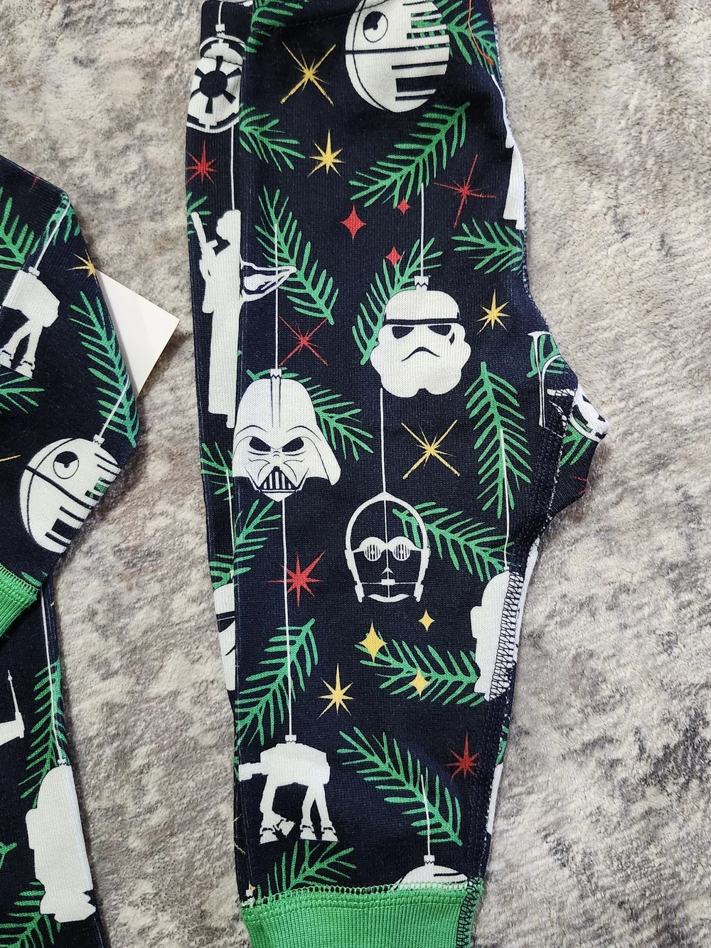 Hanna Andersson Navy, Green & White Star Wars Character Pajama Set